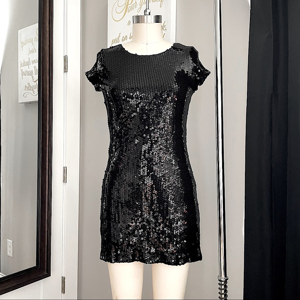 LBD Black Sequin Dress